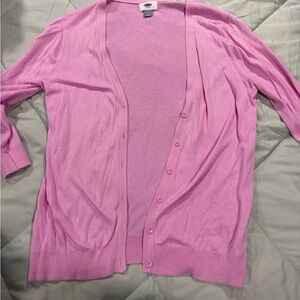 Old Navy Light Pink Button-Up Women's Cardigan
